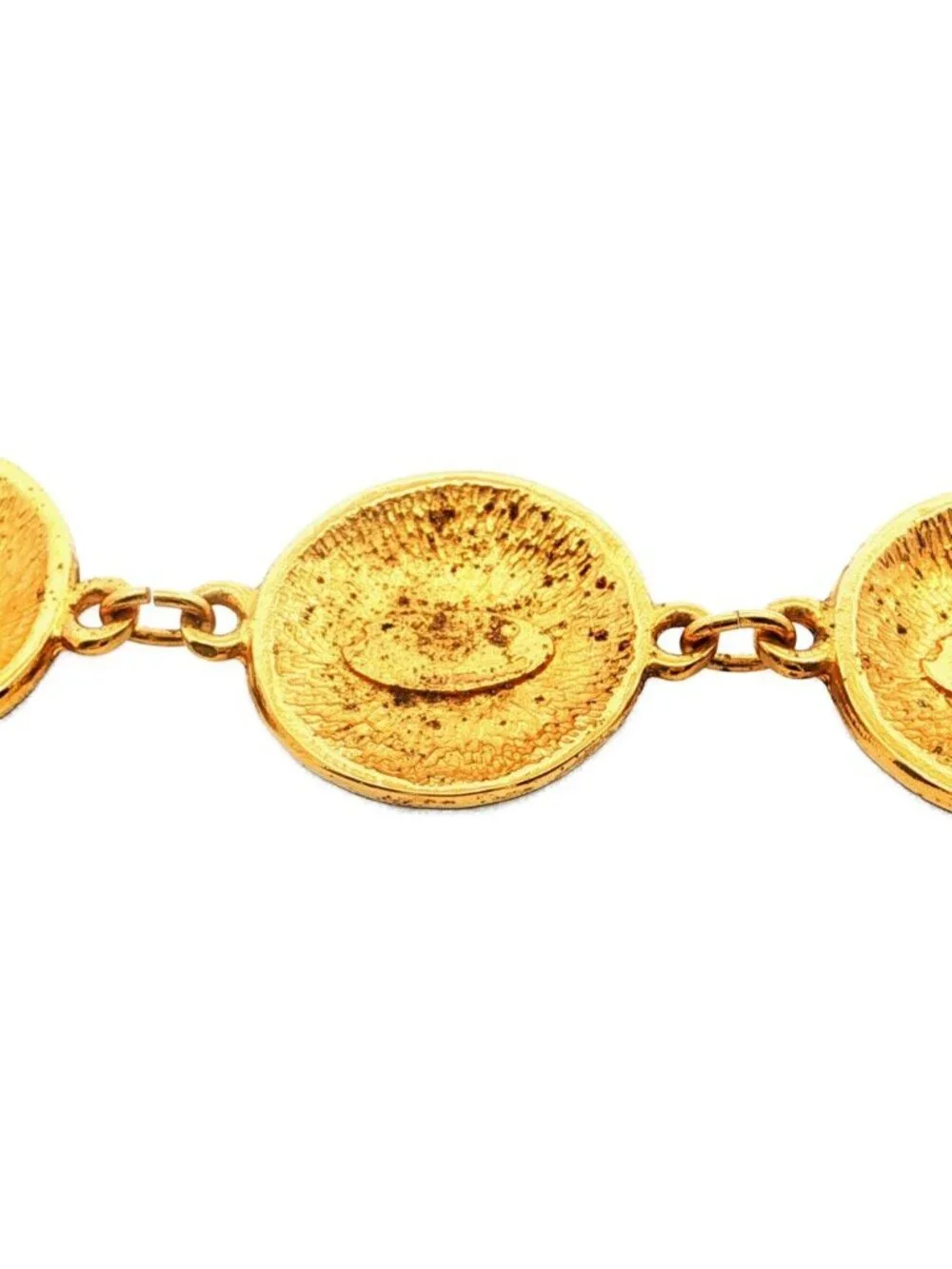 Chanel CC Logo Bracelet Alloy Gold